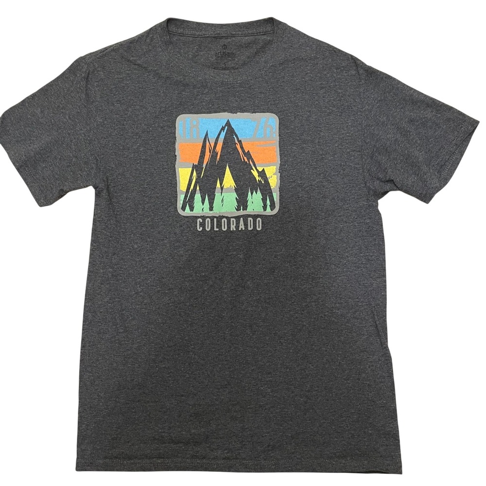 Artisans Colorado Mountain Graphic T-Shirt Tee Crew Neck Short Sleeve Top